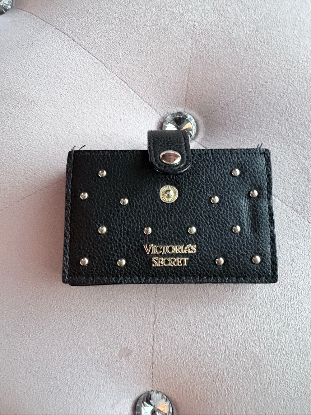 Victoria's Secret Black Studded Card Wallet